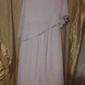 White Julia Jordan Jumpsuit/ Pink Blush Asymmetrical Jumpsuits